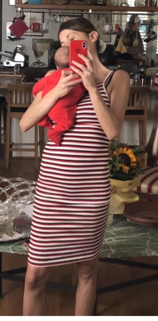 Me at home just after delivery 